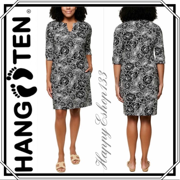 Hang Ten Sun Dress, 3/4 Sleeve, UPF Sun Protection - Picture 16 of 16